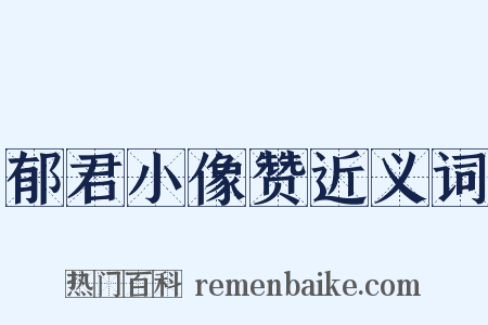 郁君小像赞近义词是什么意思的图片